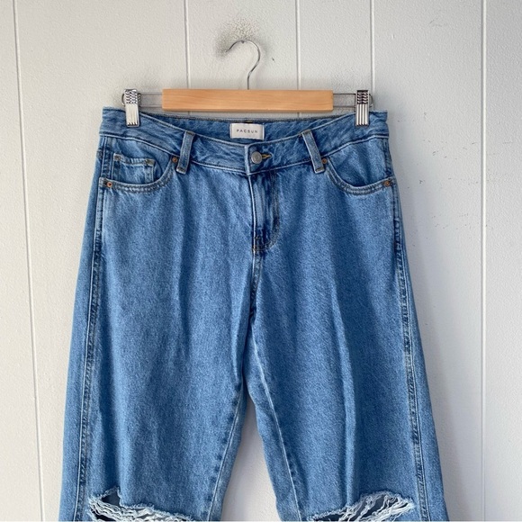 Pacsun Low Rise Baggy Light Wash Women's Size 26 Wide Leg Distressed Jeans - Picture 3 of 15